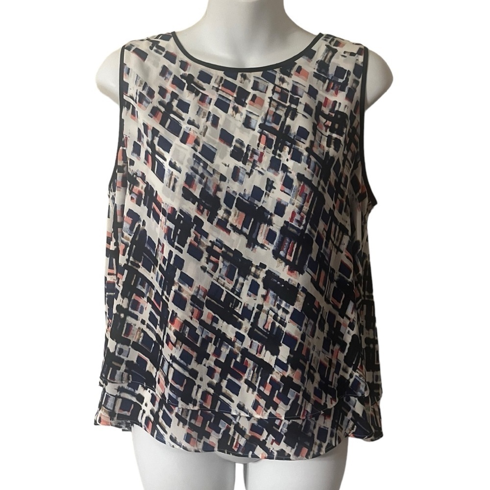 WHBM layered tiered sleeveless shell blouse in EUC size Medium